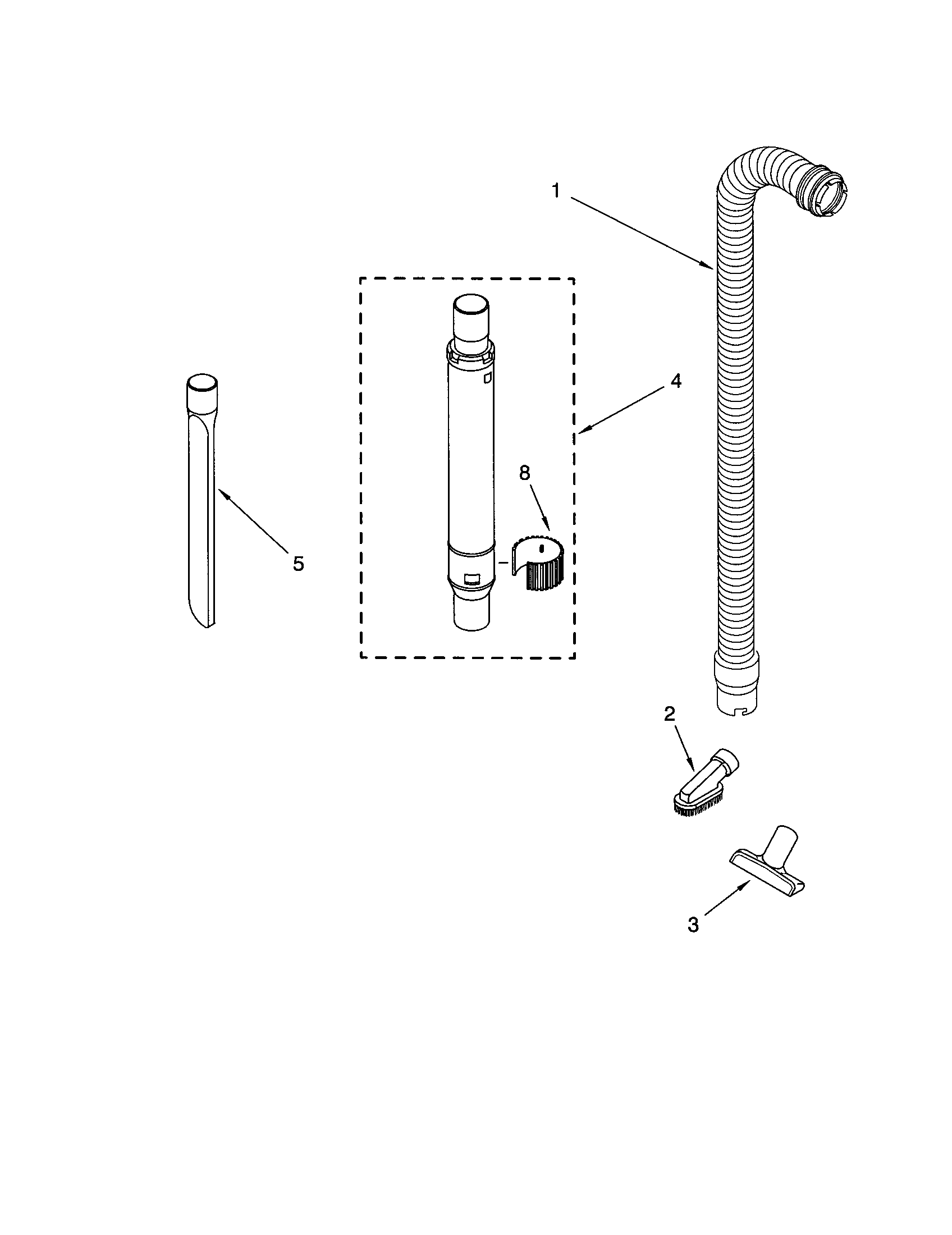 Hose and attachment