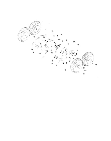 Chain/wheel axle/drive axle