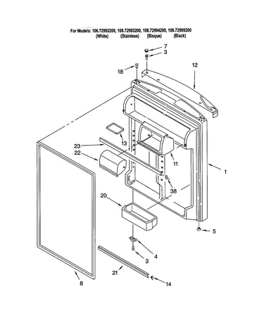 Refrigerator door
