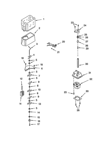 Motor and ice container