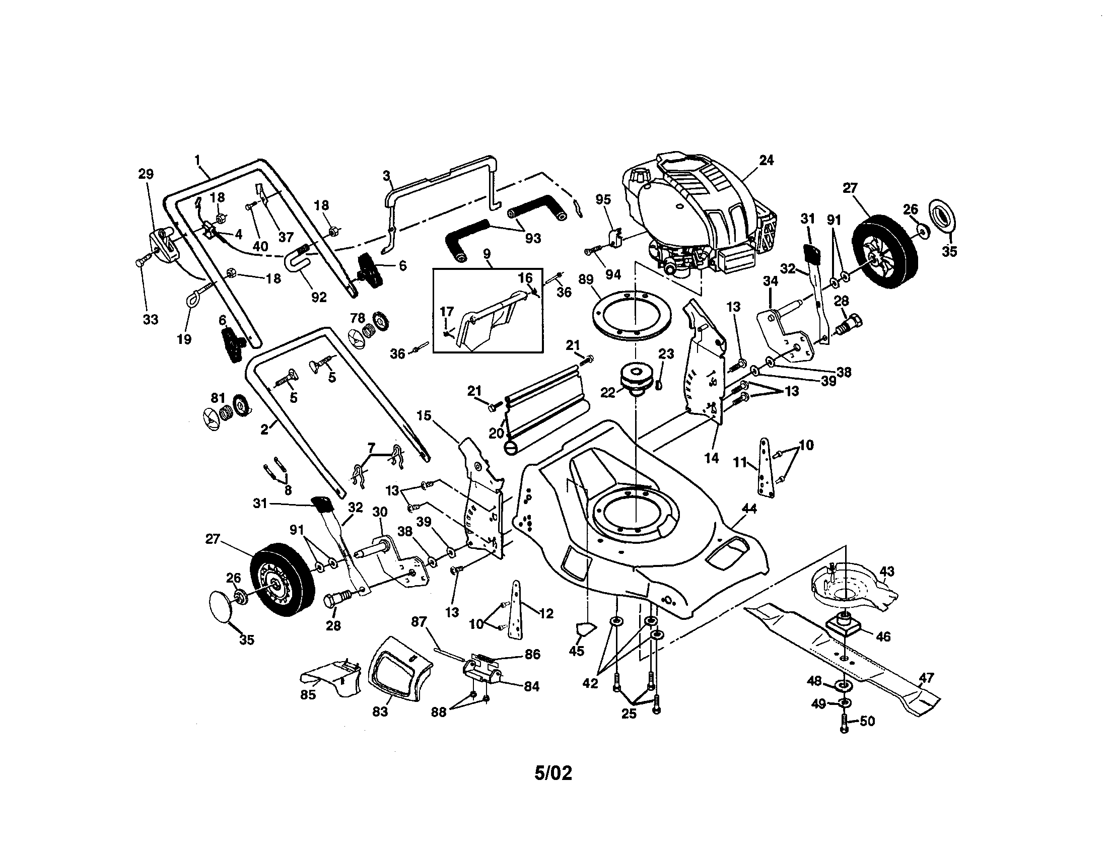 Engine/handle/housing
