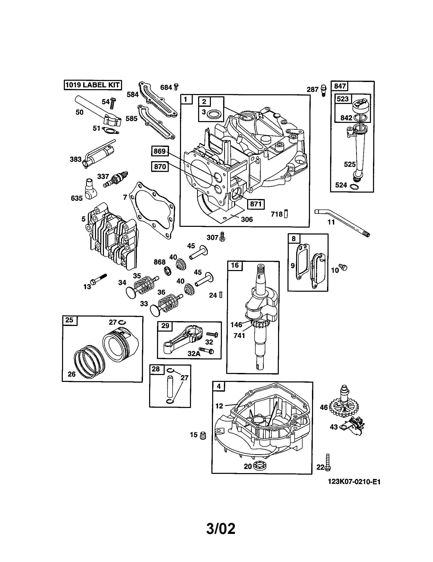 Cylinder/crankshaft