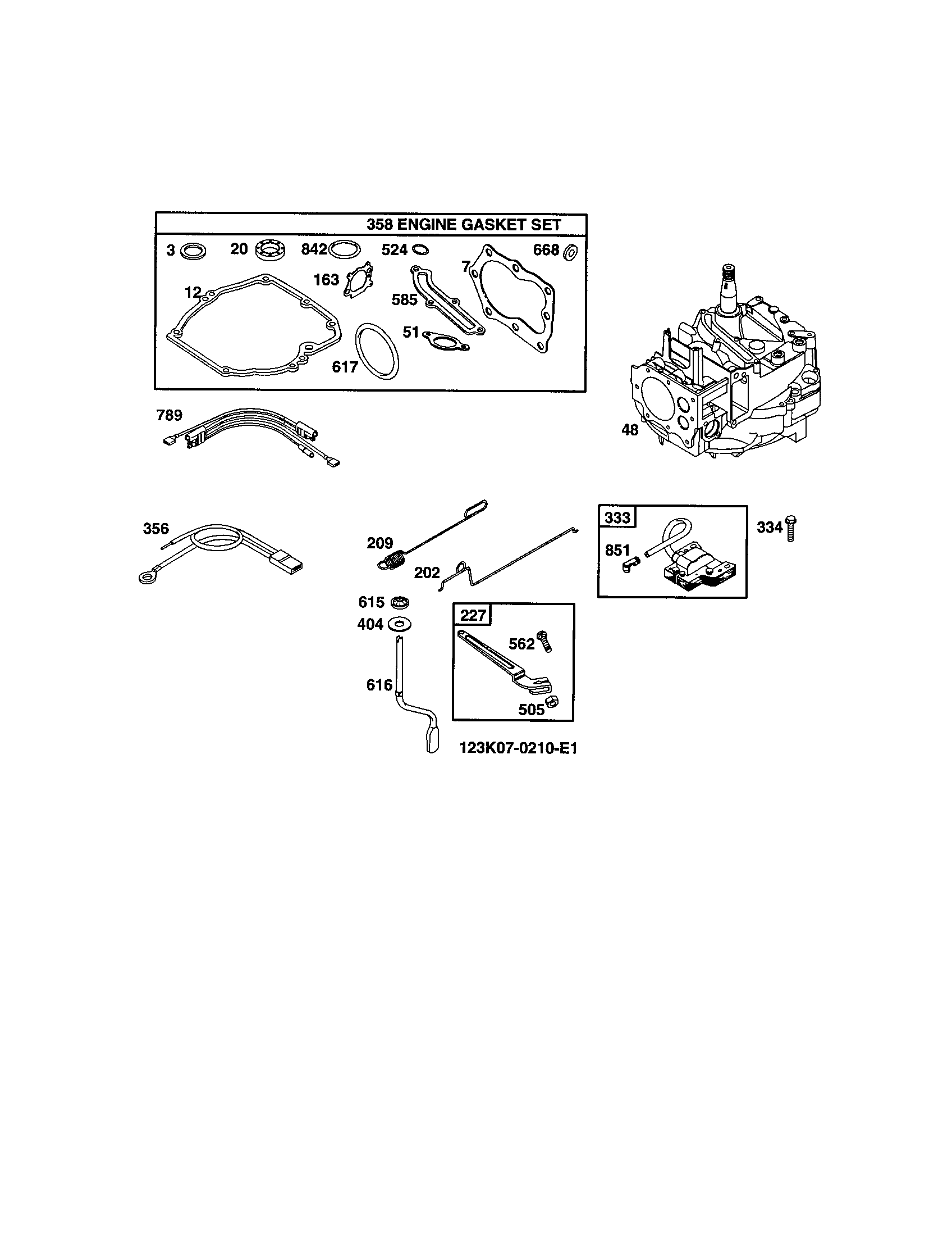 Short block/gasket set