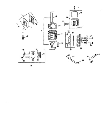 Cylinder head, valve and breather