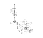 Whirlpool LSV8244BN0 brake/clutch/gearcase/motor/pump diagram