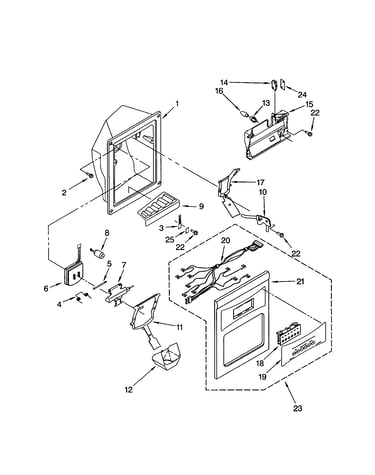 Dispenser front