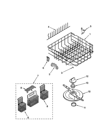 Lower dishrack