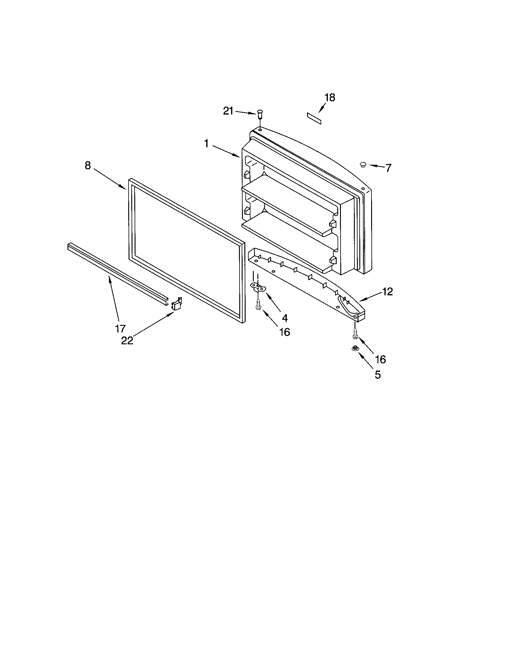 Freezer door