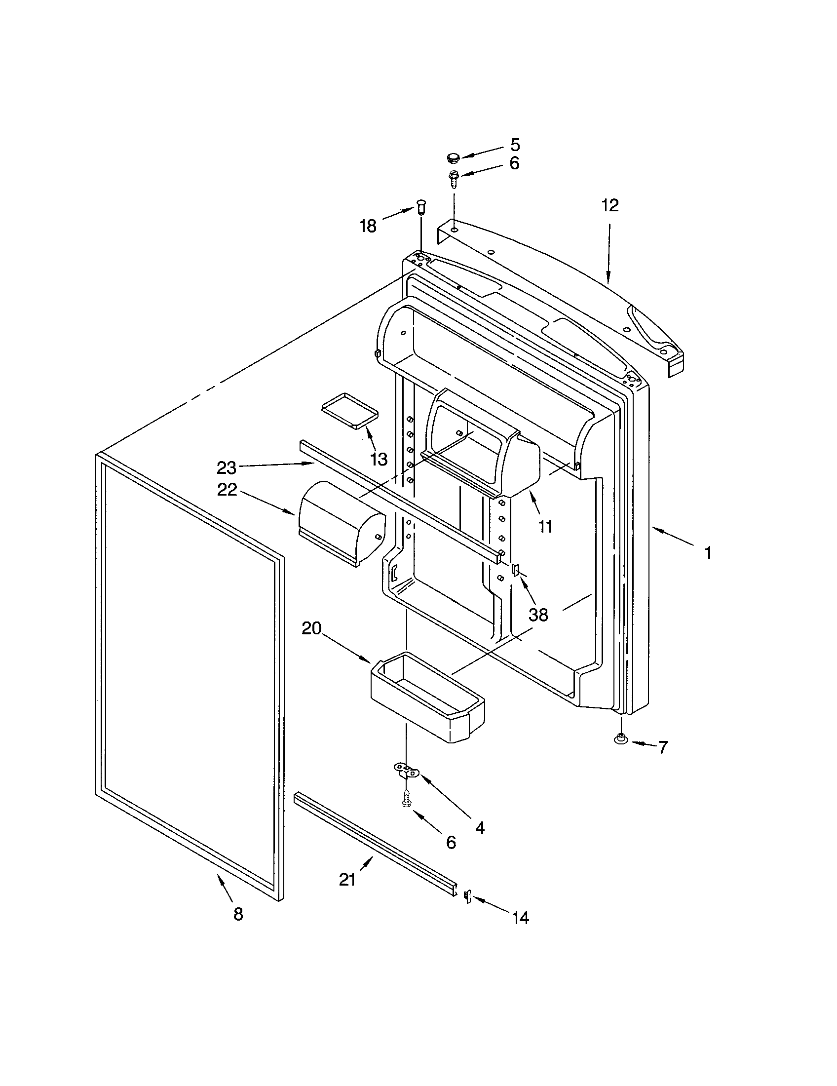 Refrigerator door