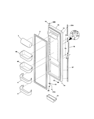 Refrigerator door
