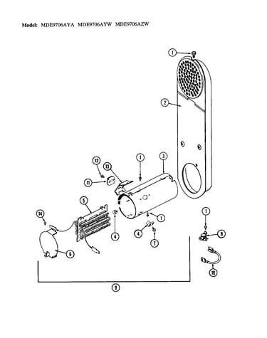 Heater (mde9706aya/ayw/azw)