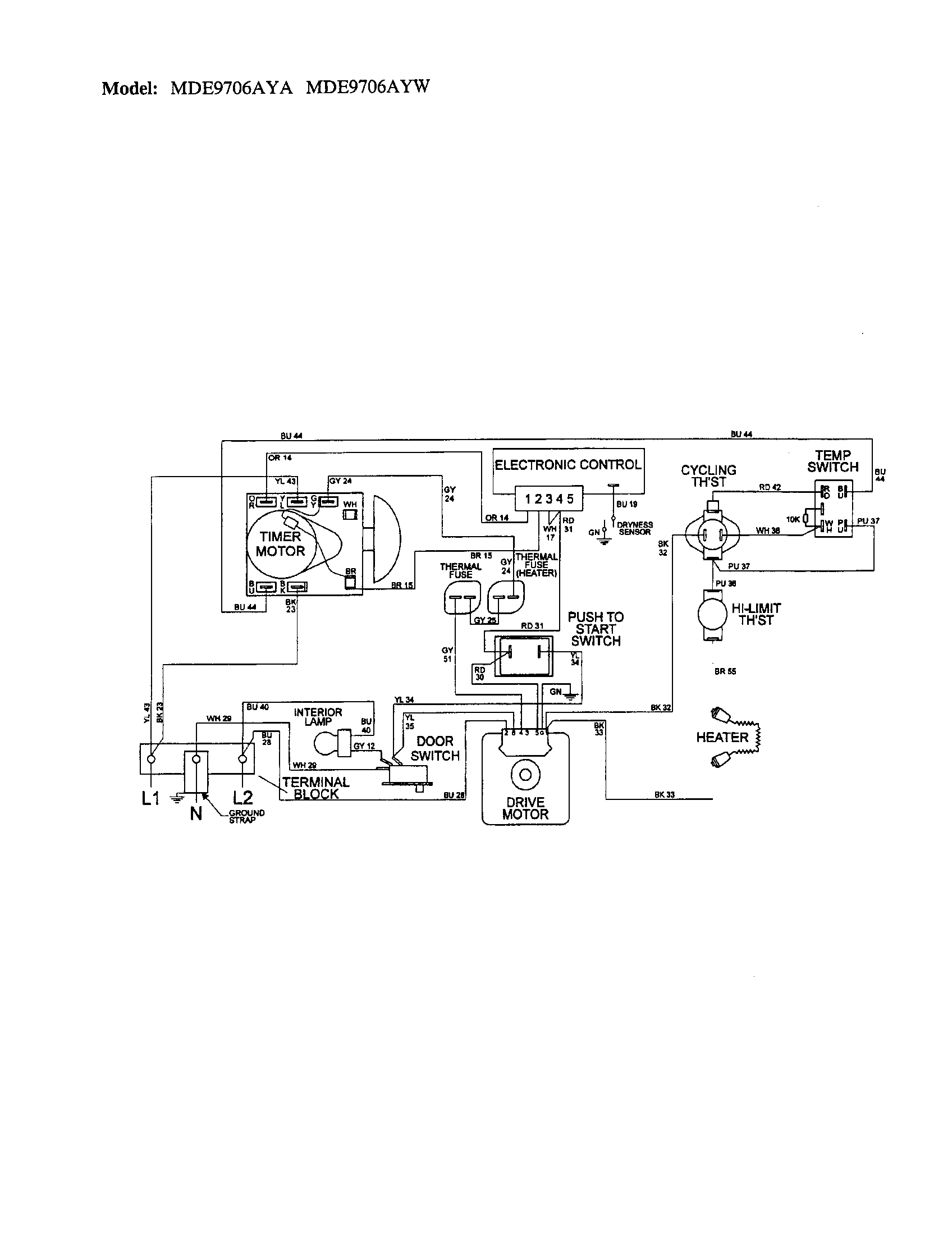 WIRING (MDE9706AYA/AYW)