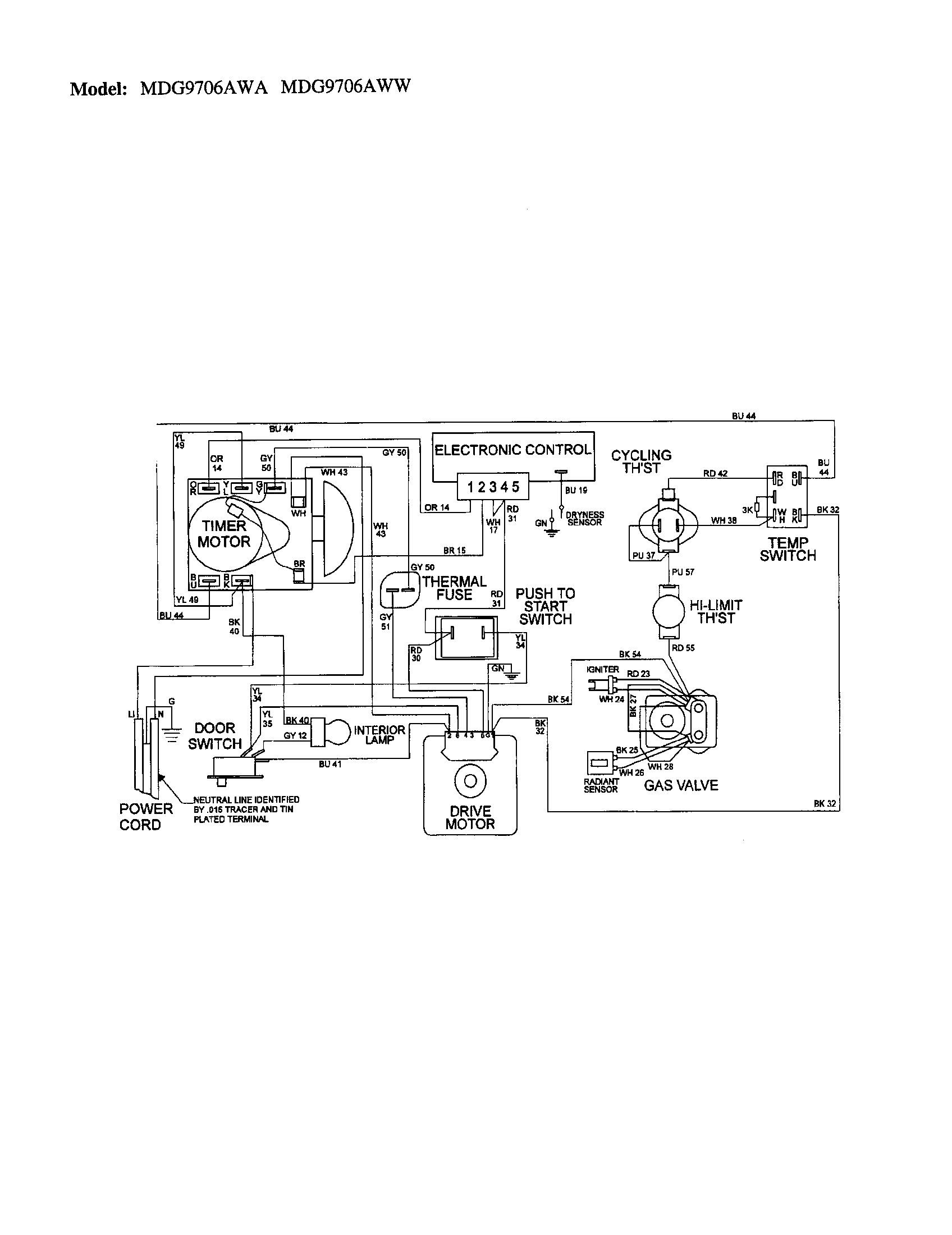 Wiring (mdg9706awa/aww)