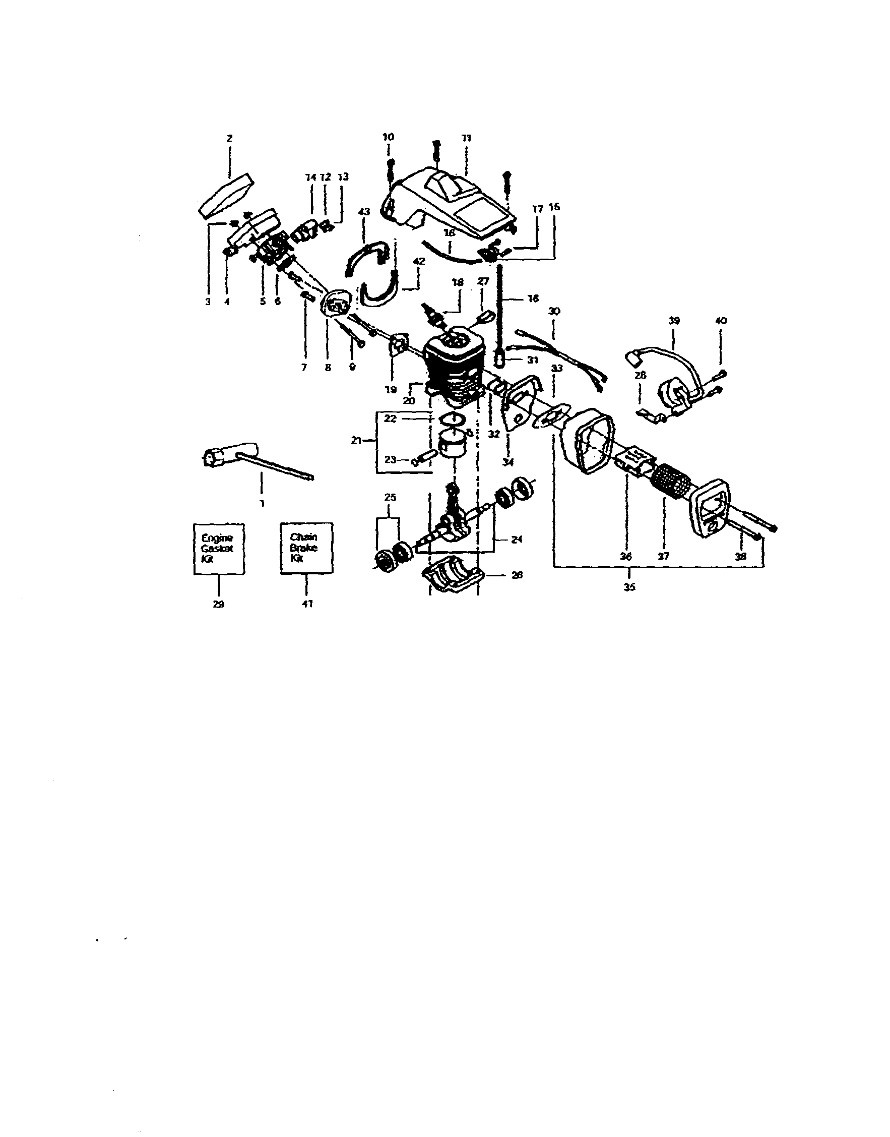 CYLINDER/PISTON/CRANKCASE
