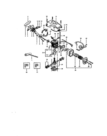 Cylinder/piston/crankcase