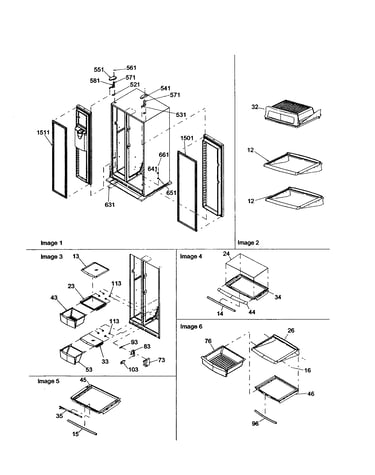 Hinges and refrigerator shelving