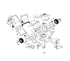 Poulan PR65Y21MB engine/handle/housing diagram