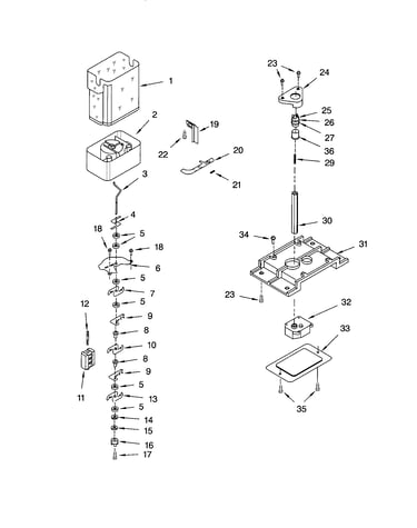 Motor and ice container