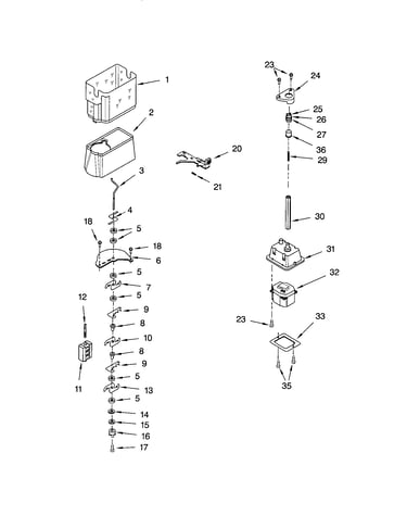 Motor and ice container