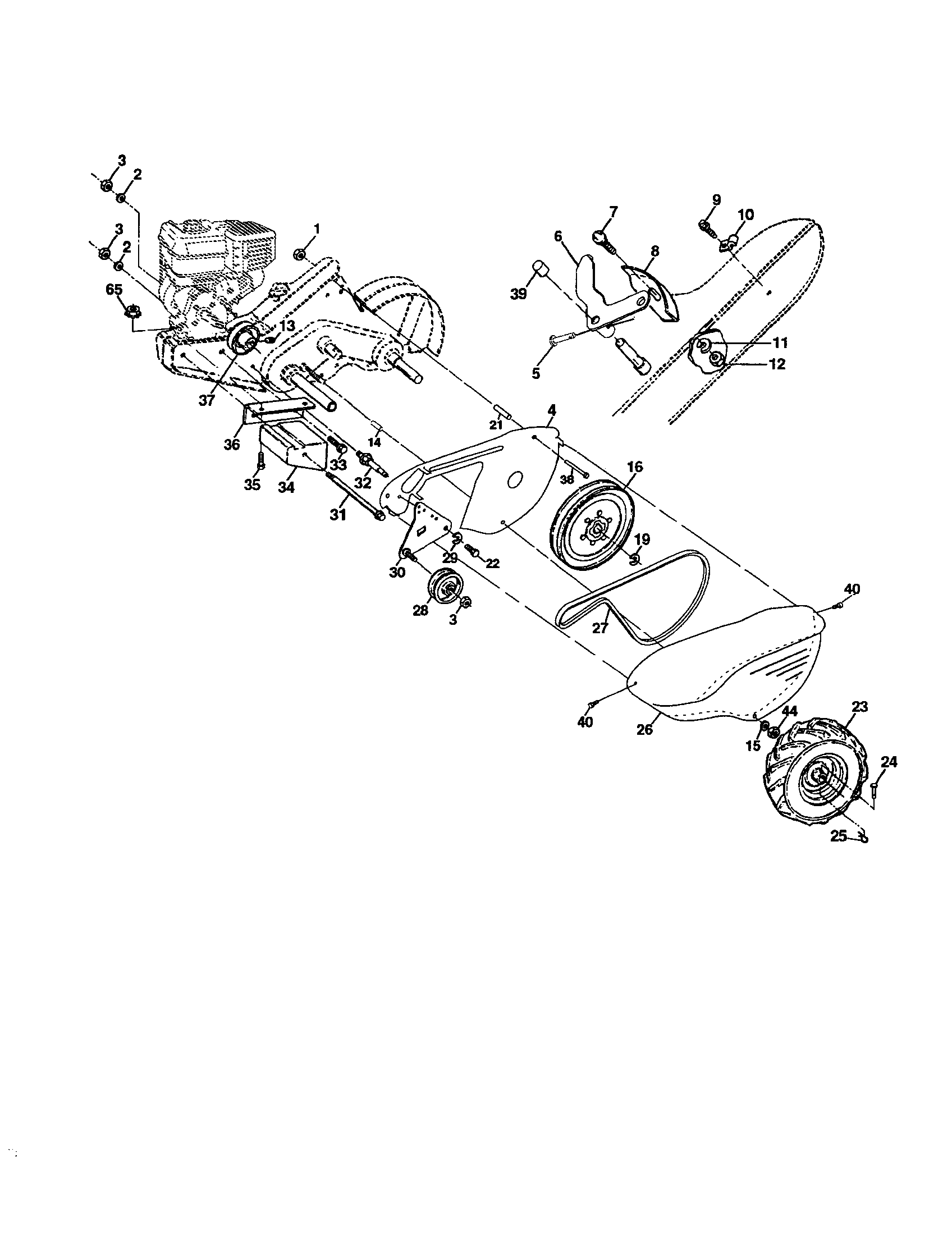 Main frame, left side