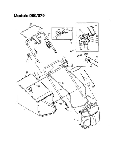 Upper control housing/handle/bag