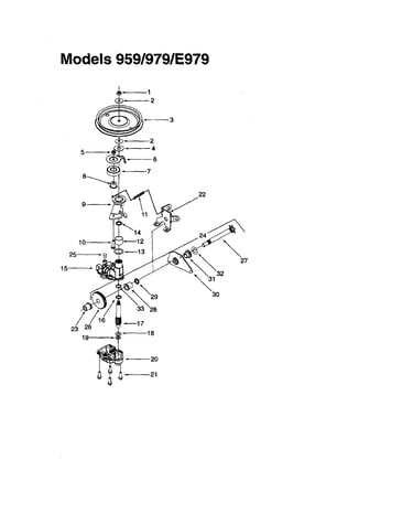 Gear/pulley/upper housing