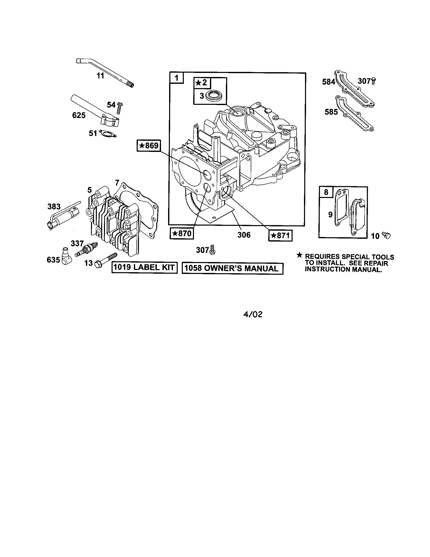 CYLINDER/INTAKE - MANIFOLD