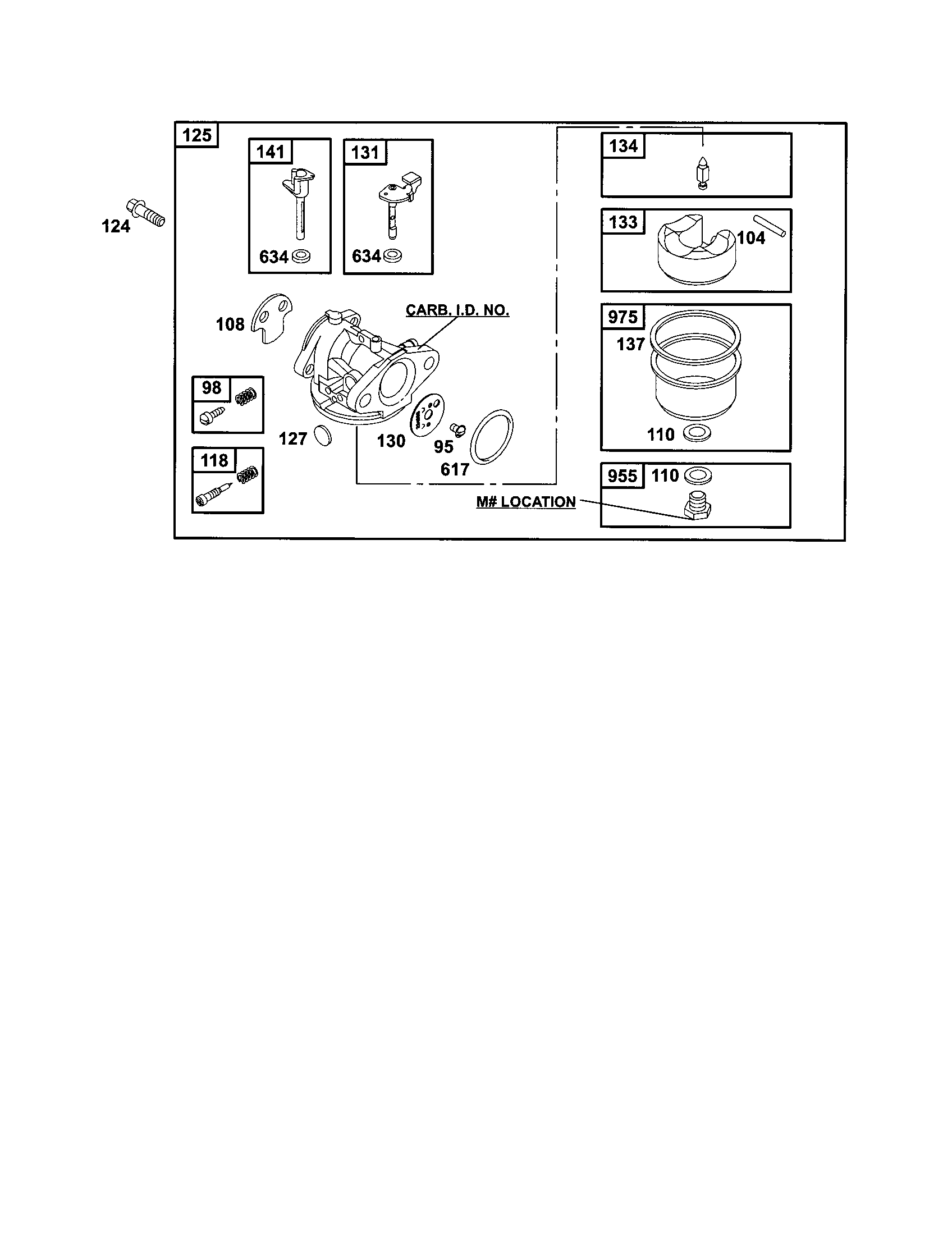 Carburetor/valve kit (i)