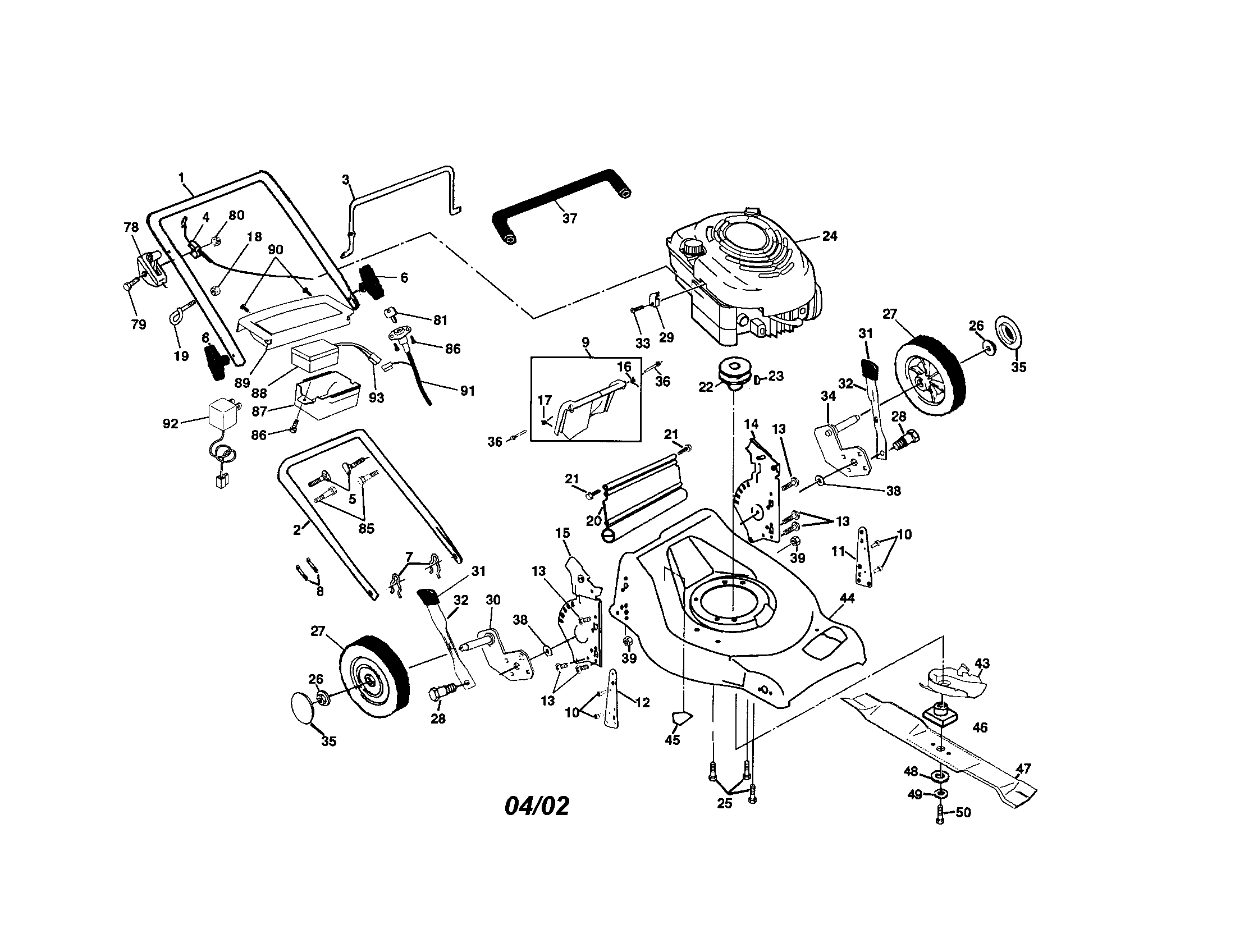 Engine/handle/housing