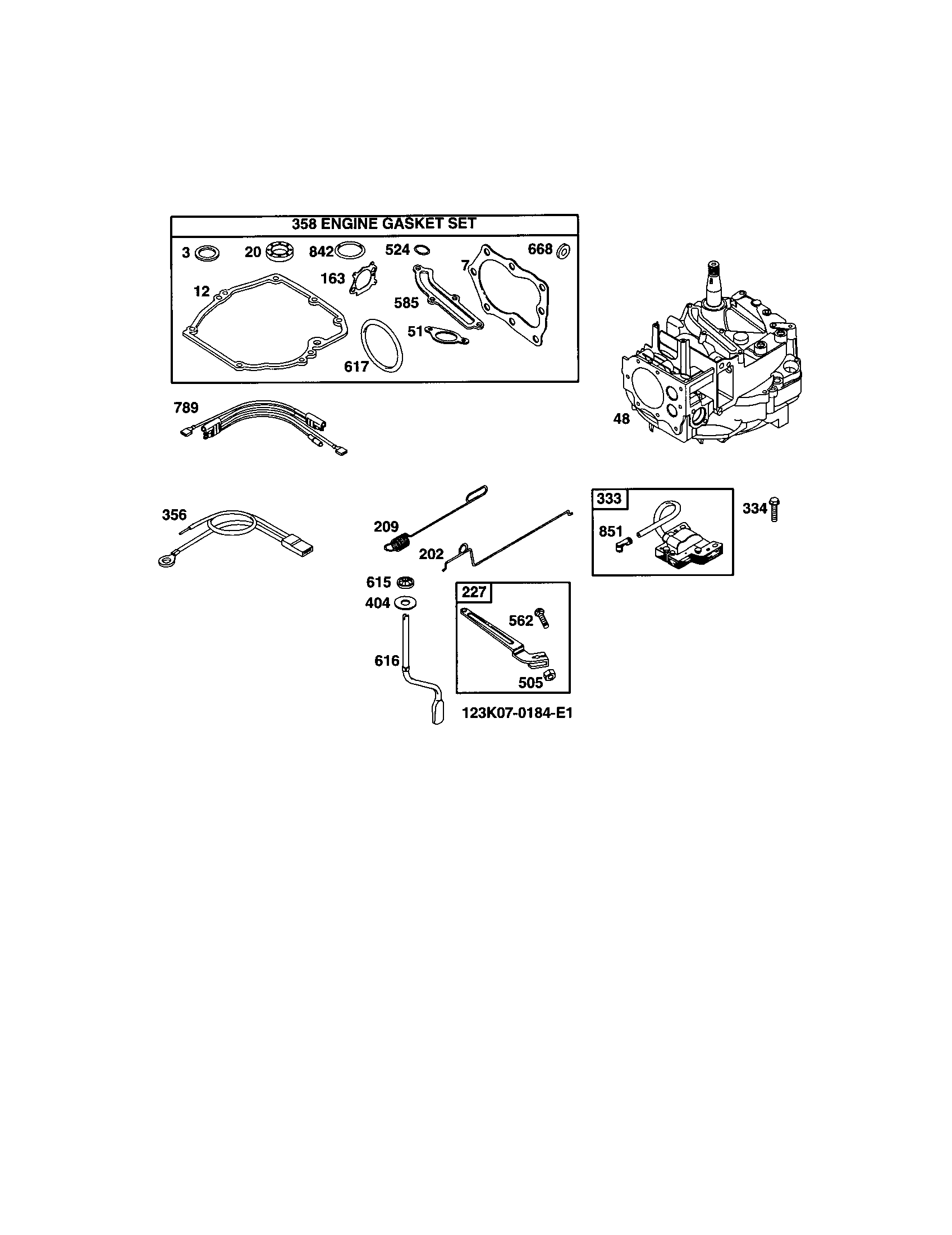 Short block/gasket set