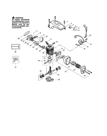 Crankshaft/shield/cylinder