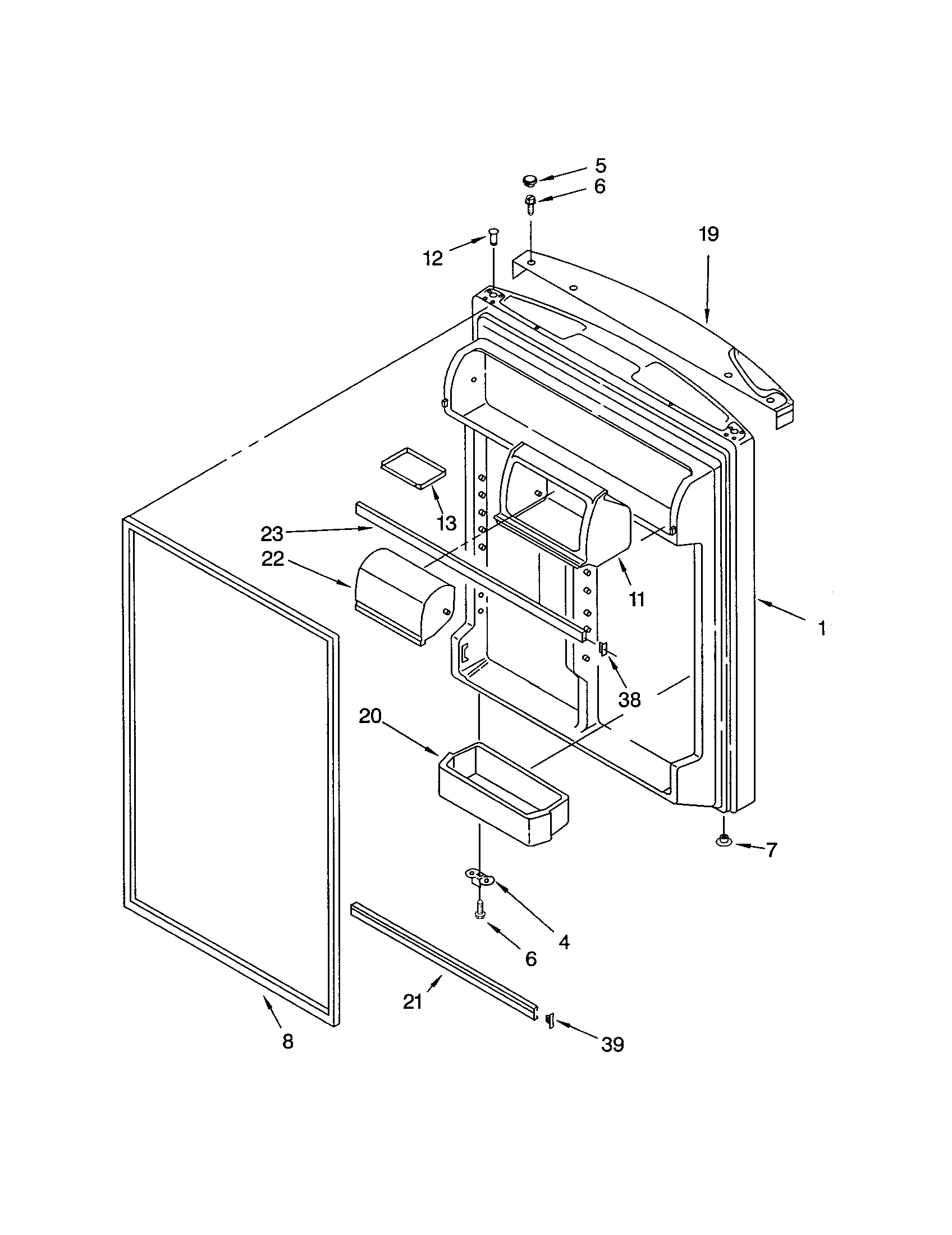 Refrigerator door