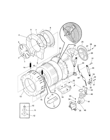 Tub and motor