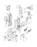 Dust compartment and motor