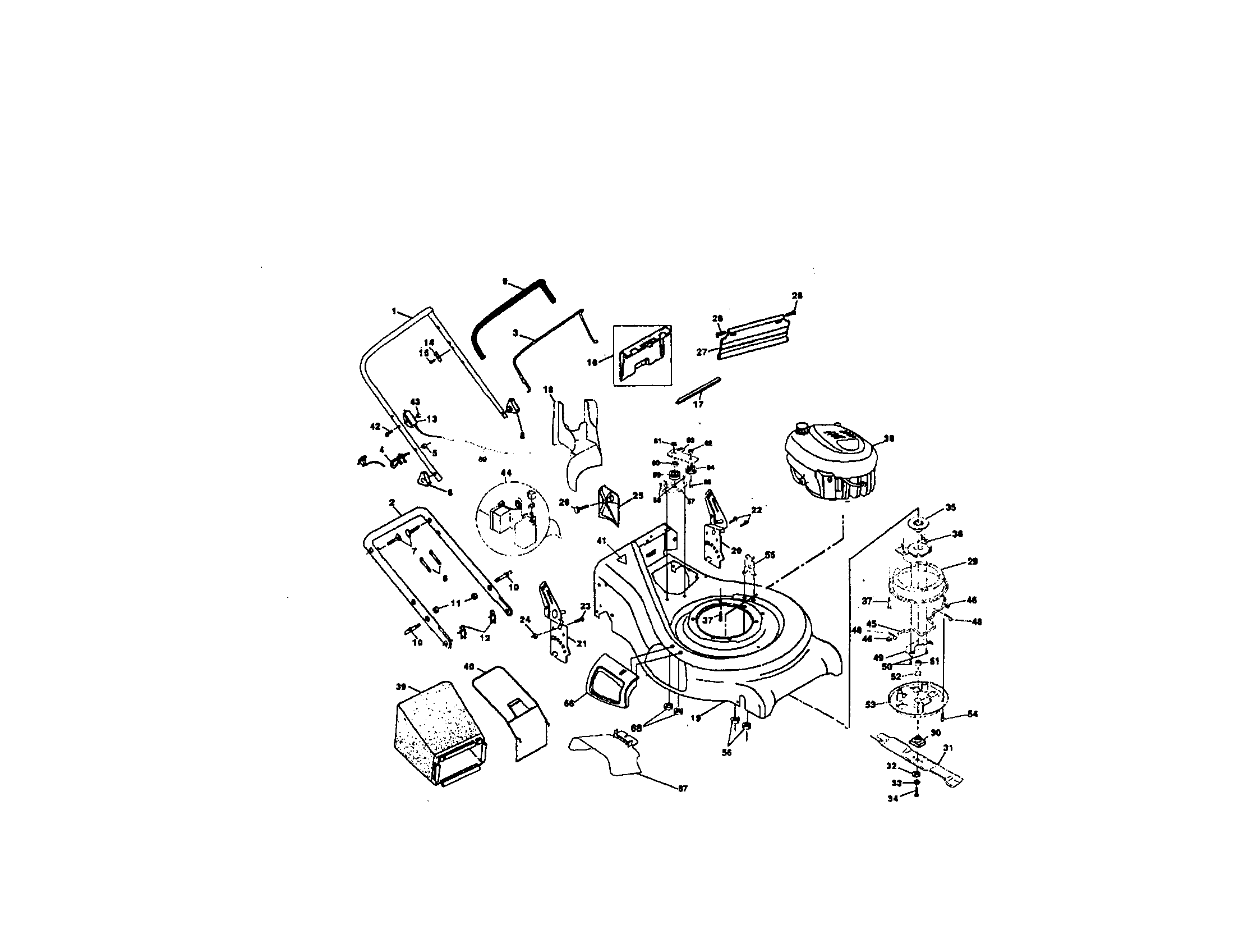Engine/handle/housing