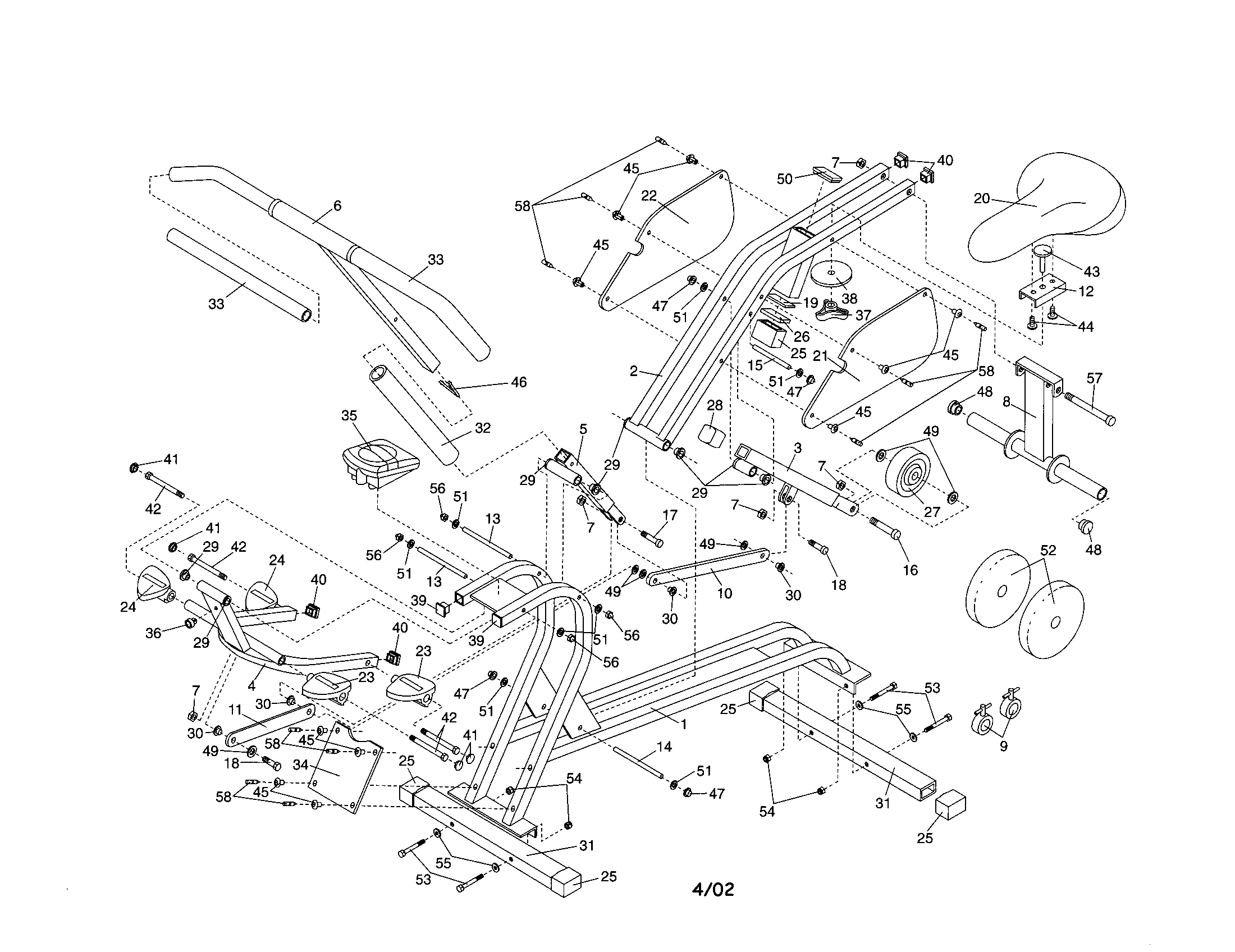 Frame/seat/bar