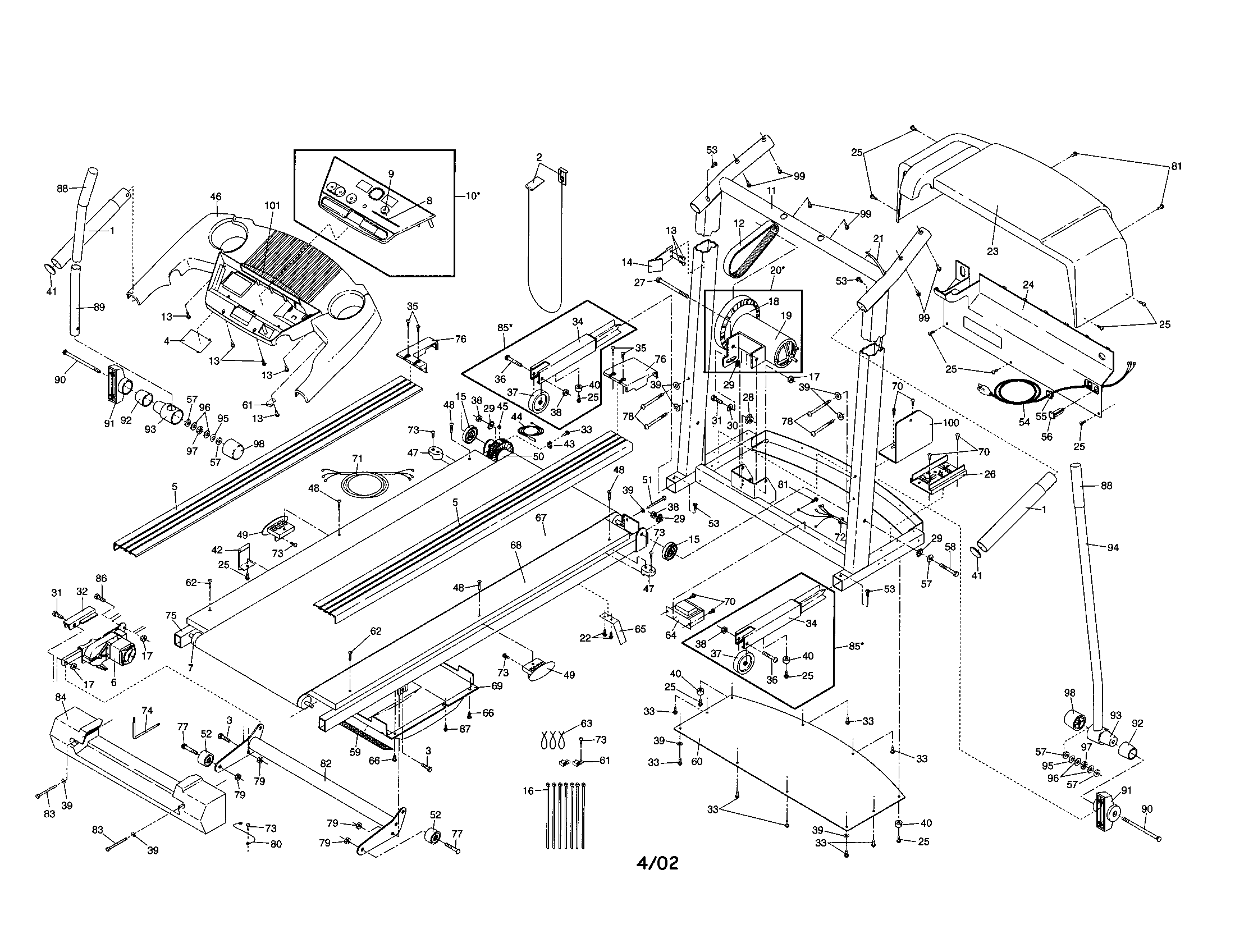 Proform 831291611 treadmill Parts | Diagrams | Sears PartsDirect