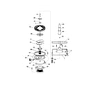 Kenmore 58714249990 motor/heater/spray arm diagram