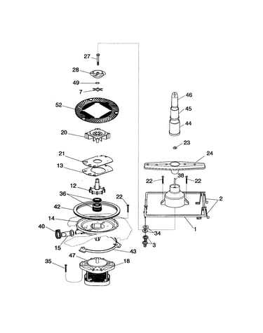Motor/heater/spray arm