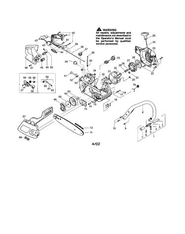 Chain/bar/handle/flywheel