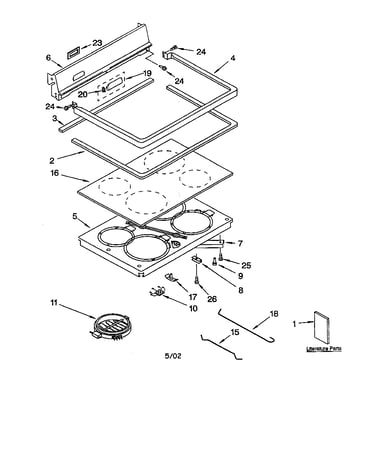 Cooktop/back splash
