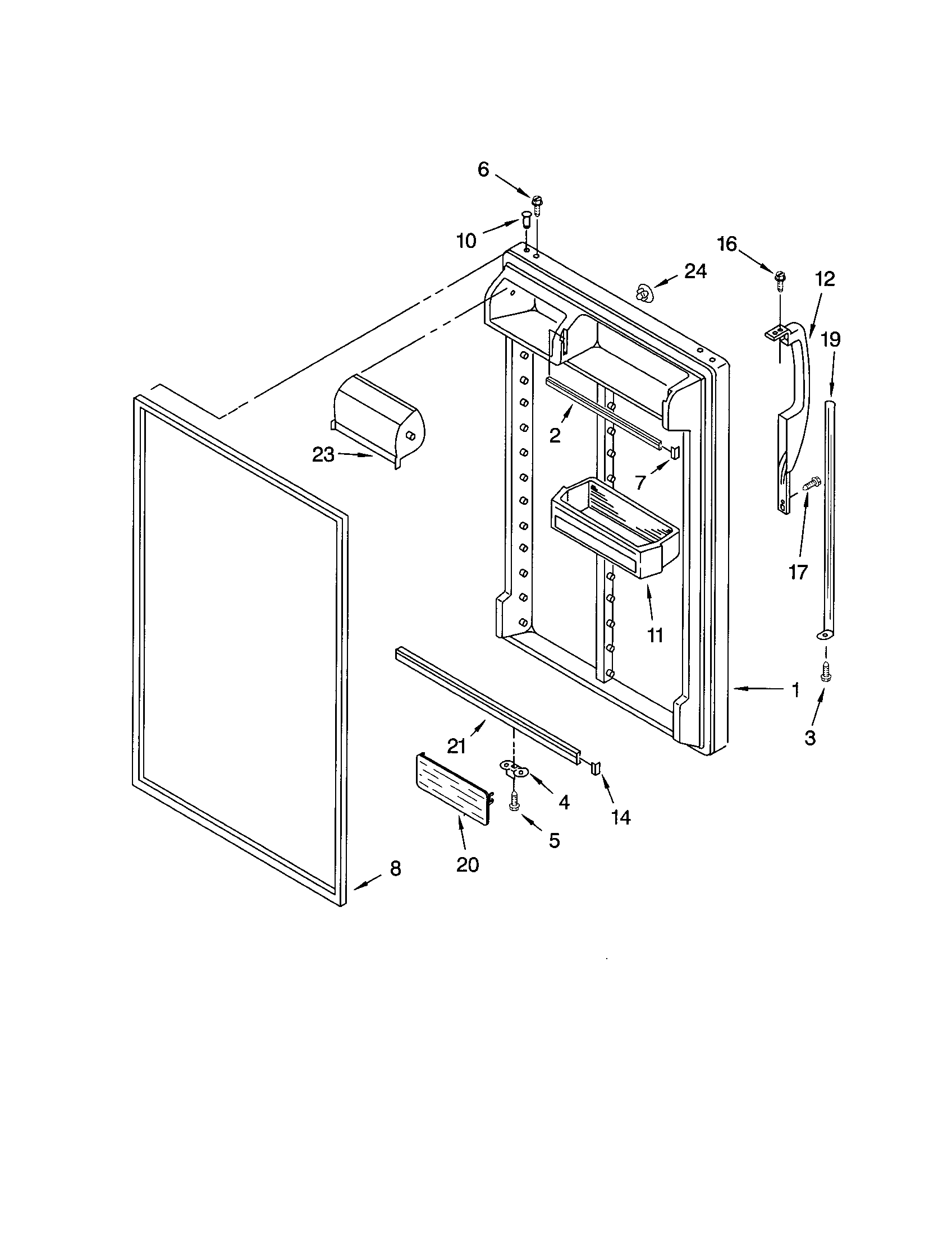 Refrigerator door