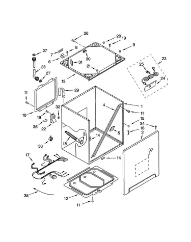Cabinet and frame