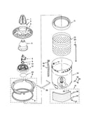 Washplate, basket and tub