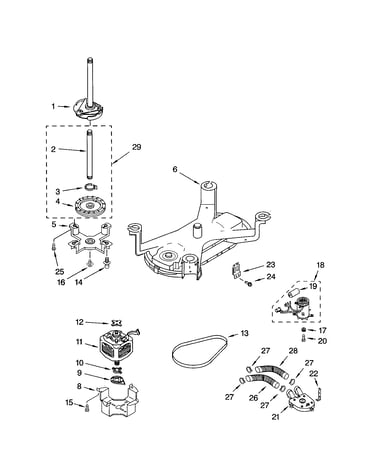 Brake, motor and pump