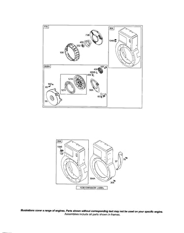 Kit-rewind/blower housing