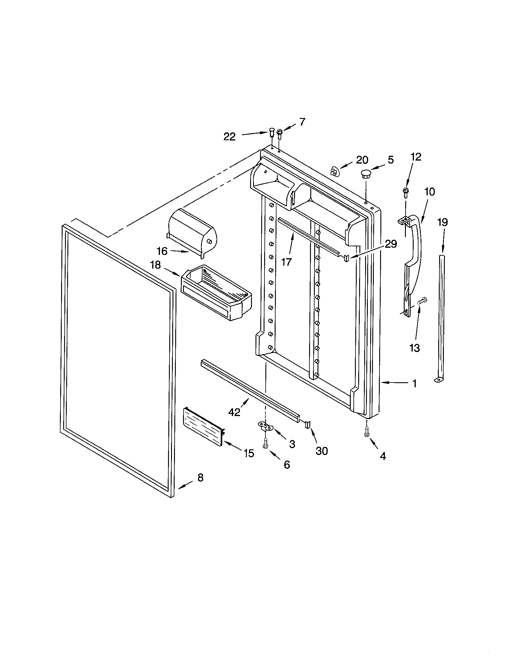 Refrigerator door