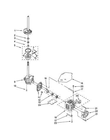Brake/clutch/gearcase/motor/pump
