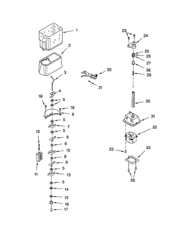 Motor and ice container