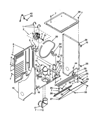Dryer cabinet and motor